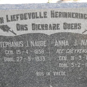 NAUDE Stephanus J. 1858-1933 &amp; Anna J. GREYVENSTEIN 1867-1949