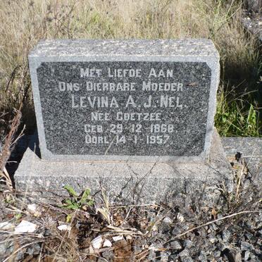 NEL Levina A.J. nee COETZEE 1868-1957