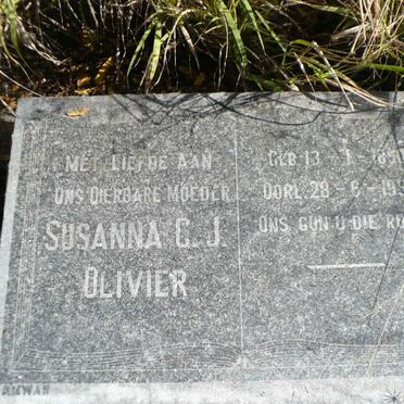 OLIVIER Susanna C.J. 1890-1951