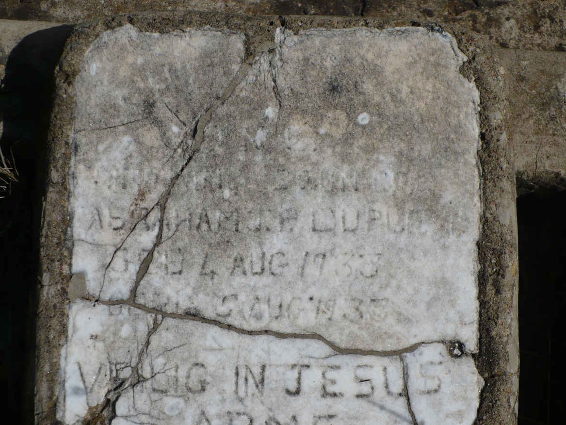 PLESSIS Abraham J.P., du 1933-1933