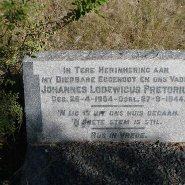 PRETORIUS Johannes Lodewicus 1904-1944