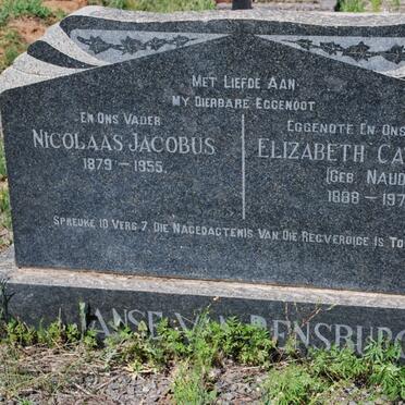 RENSBURG Nicolaas Jacobus, Janse van 1879-1955 &amp; Elizabeth Catharina NAUDE 1888-1972