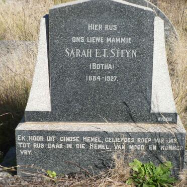 STEYN Sarah E.T. nee BOTHA 1884-1927