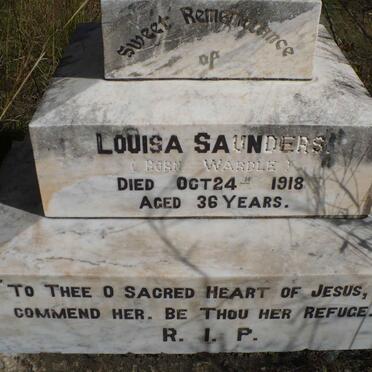 SAUNDERS Louisa nee WARDLE -1918