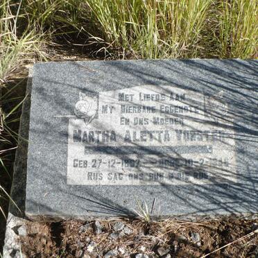 VORSTER Martha Aletta 1897-194?