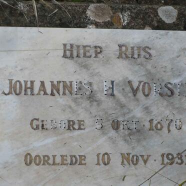 VORSTER Johannes H. 1870-1931