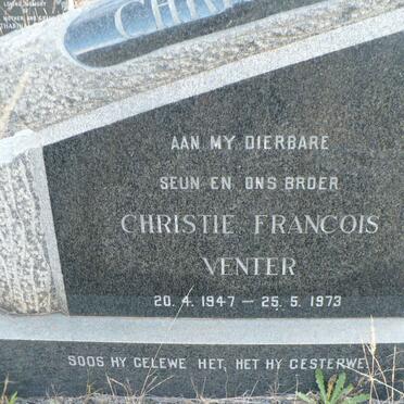 VENTER Christie Francois 1947-1973