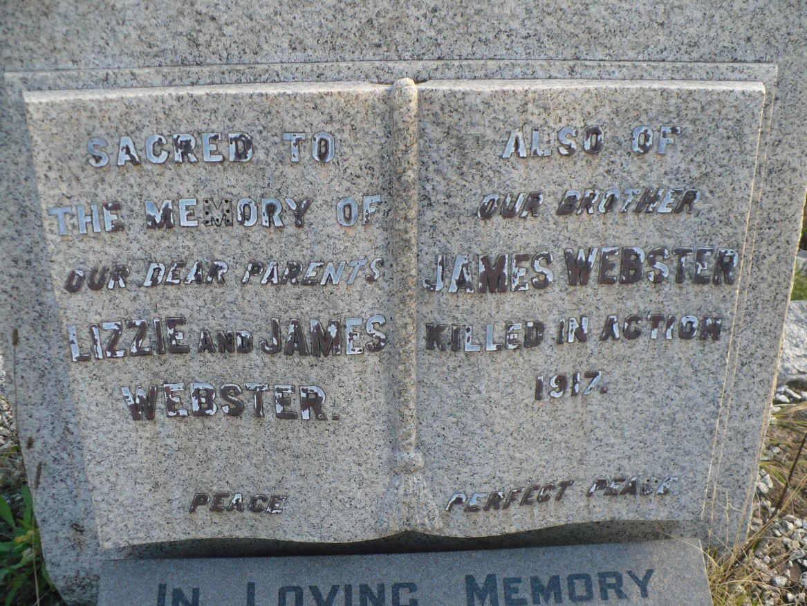 WEBSTER James &amp; Lizzie :: WEBSTER James -1917