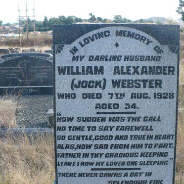 WEBSTER William Alexander -1928 &amp; Gertrude May -1954