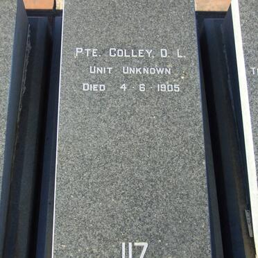 COLLEY Douglas Lawrence 1878-1905 