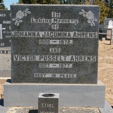 AHRENS Victor Posselt 1907-1977 &amp; Johanna Jacomina 1905-1972