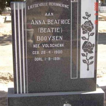 BOOYSEN Anna Beatrice nee VOLSCHENK 1900-1991