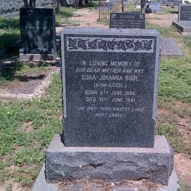 BODE Cora Johanna nee LOGIE 1884-1941