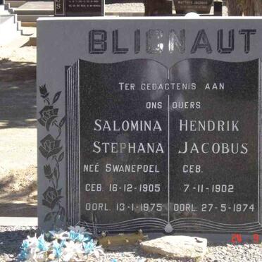 BLIGNAUT Hendrik Jacobus 1902-1974 &amp; Salomina Stephana SWANEPOEL 1905-1975