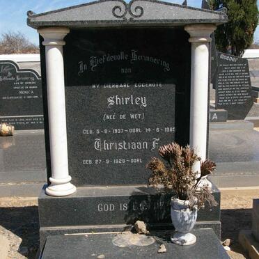 CONRADIE Christiaan F. 1929- &amp; Shirley DE WET 1937-1985