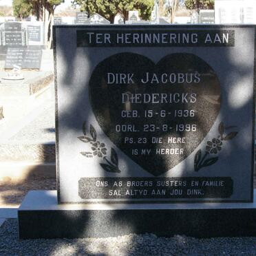 DIEDERICKS Dirk Jacobus 1936-1996