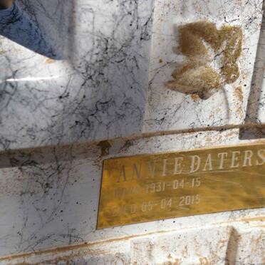 DATERS Annie 1931-2015