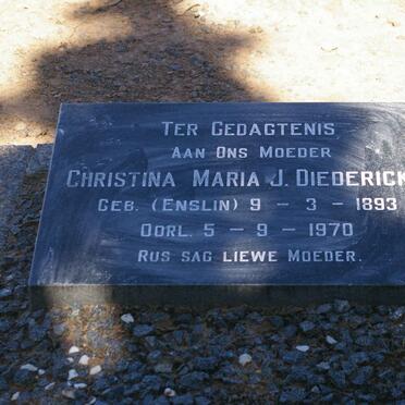 DIEDERICKS Christina Maria J. nee ENSLIN 1893-1970