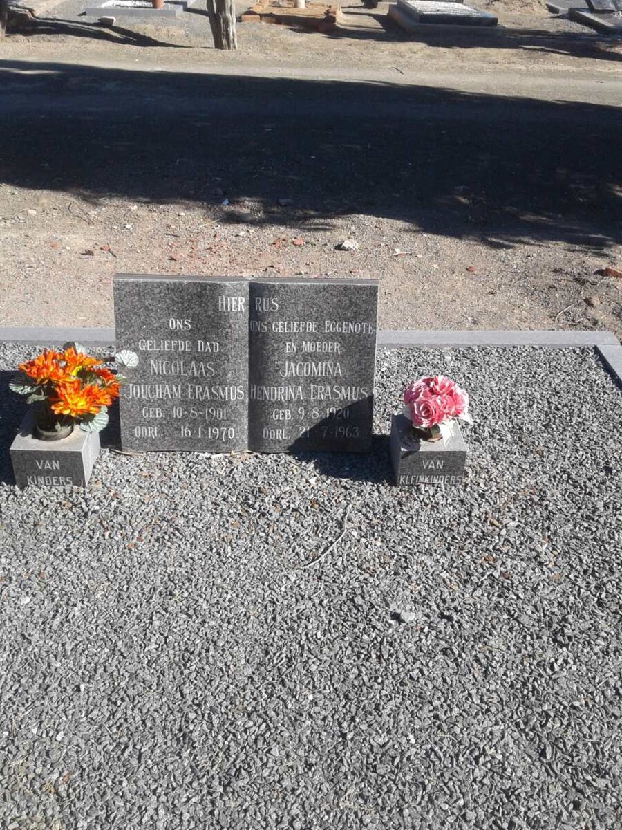 ERASMUS Nicolaas Joucham 1901-1970 &amp; Jacomina Hendrina 1920-1963