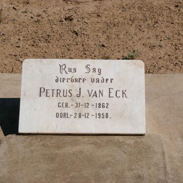 ECK Petrus J., van 1862-1950