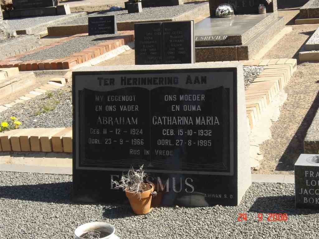 ERASMUS Abraham 1924-1966 &amp; Catharina Maria 1932-1995