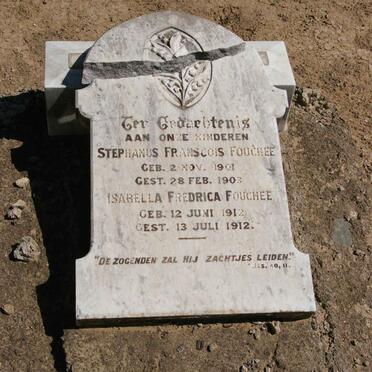 FOUCHEE Stephanus Franscois 1901-1903 :: FOUCHEE Isabella Fredrica 1912-1912