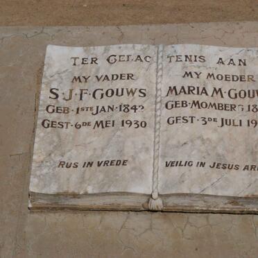 GOUWS S.J.F. 1842-1930 &amp; Maria M. MOMBERG 1848-1908
