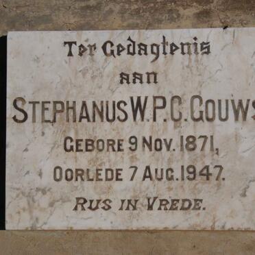 GOUWS Stephanus W.P.C. 1871-1947