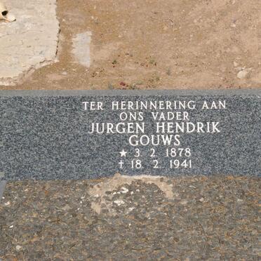 GOUWS Jurgen Hendrik 1878-1941
