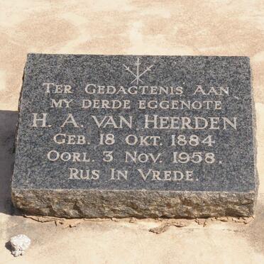 HEERDEN H.A., van 1884-1958