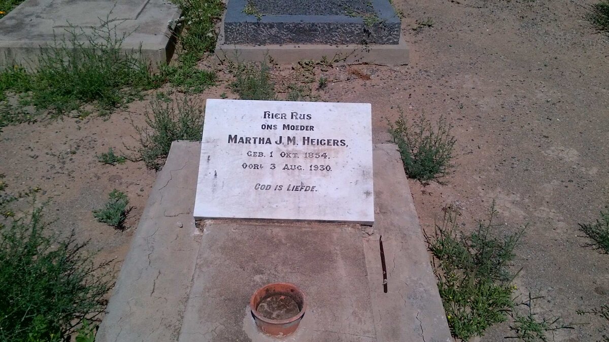 HEIGERS Martha J.M. 1854-1930