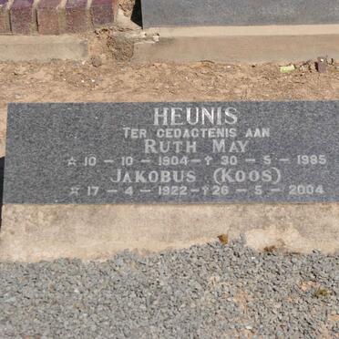 HEUNIS Ruth May 1904-1985 :: HEUNIS Jakobus 1922-2004
