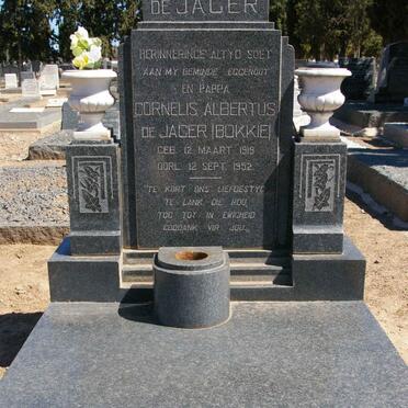 JAGER Cornelis Albertus, de 1919-1952