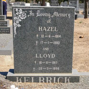 KELBRICK Lloyd 1917-1996 &amp; Hazel 1914-1990