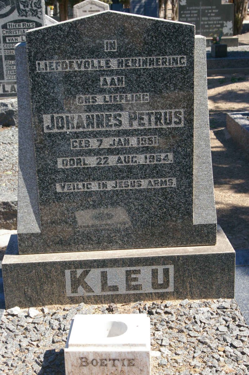 KLEU Sebastiaan Johannes 1949-1949 :: KLEU Johannes Petrus 1951-1964