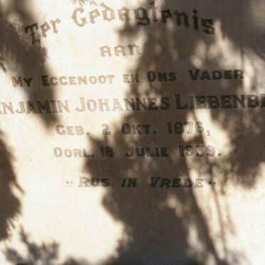 LIEBENBERG Benjamin Johannes 1876-1939