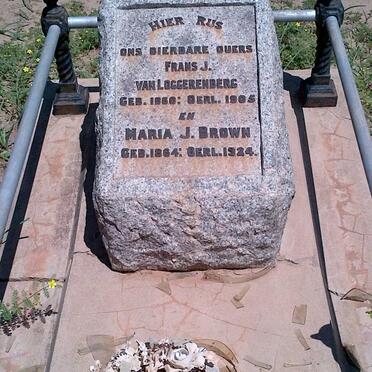 LOGGERENBERG Frans J., van 1860-1905 &amp; Maria J. BROWN 1864-1924