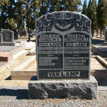 LAMP Christiaan J.E., van 1872-1945 &amp; Anna M.S. 1872-1954
