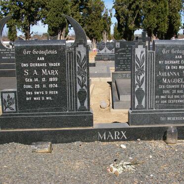 MARX S.A. 1899-1974 &amp; Johanna Maria Magdalena GOUWS 1906-1967