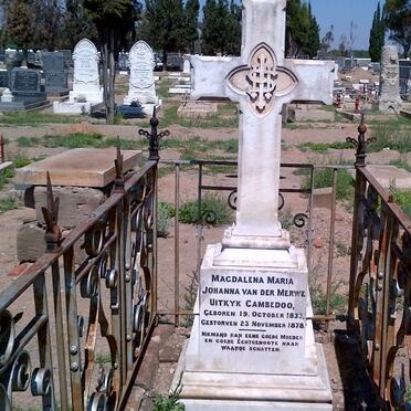 MERWE Magdalena Maria Johanna, van der 1833-1878