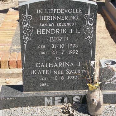 MELS Hendrik J.L. 1923-1992 &amp; Catharina J. SWARTS 1932-