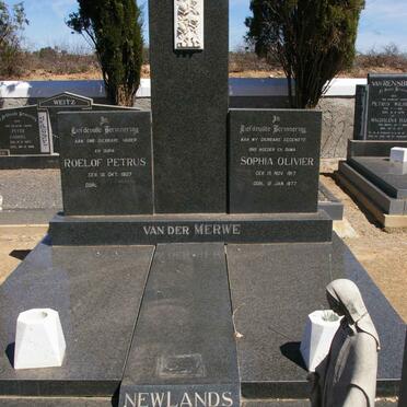 MERWE Roelof Petrus, van der 1907- &amp; Sophia Olivier 1917-1977