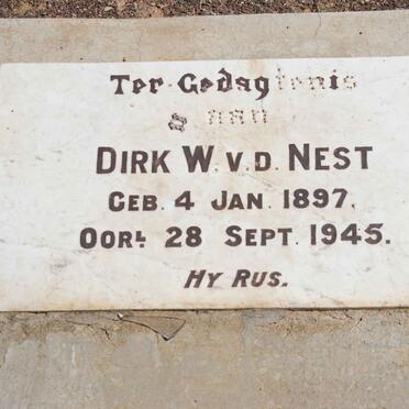 NEST Dirk W., v.d. 1897-1945