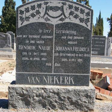 NIEKERK Hendrik Naude, van 1890-1951 &amp; Johanna Fredrica STEYNBERG 1892-1951