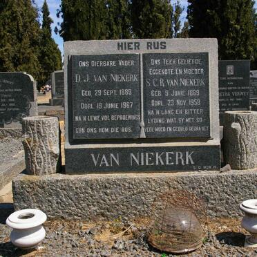 NIEKERK D.J., van 1889-1967 &amp; S.C.R. 1889-1958
