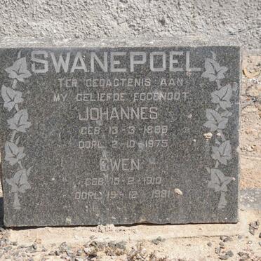 SWANEPOEL Johannes 1886-1975 &amp; Gwen 1910-1981