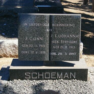 SCHOEMAN J.C. 1901-1971 &amp; J.E. STRYDOM 1913-1997