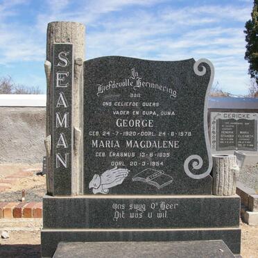 SEAMAN George 1920-1978 &amp; Maria Magdalene ERASMUS 1935-1954
