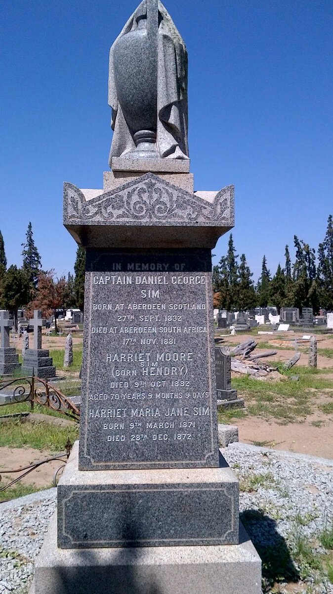 SIM Daniel George 1832-1881 &amp; Harriet Moore HENDRY -1882 :: SIM Harriet Maria Jane 1871-1872