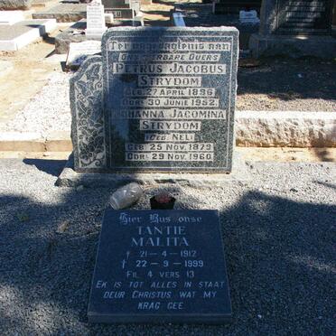 STRYDOM Petrus Jacobus 1886-1952 &amp; Johanna Jacomina NEL 1879-1960